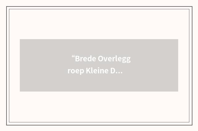 “Brede Overleggroep Kleine Dorpen”缩略