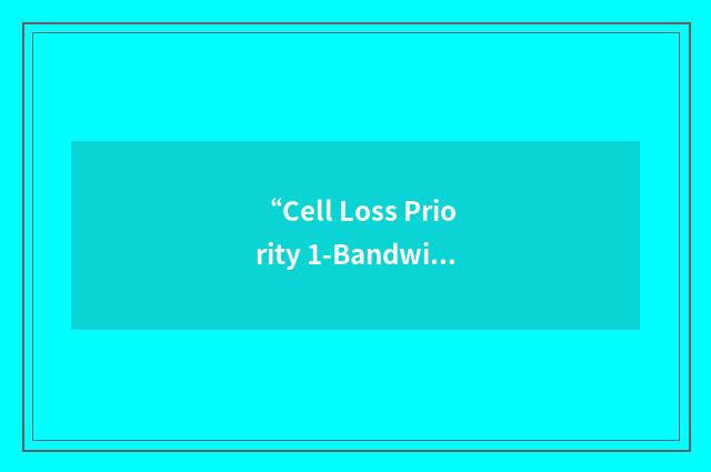 “Cell Loss Priority 1-Bandwidth”缩略