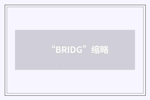 “BRIDG”缩略