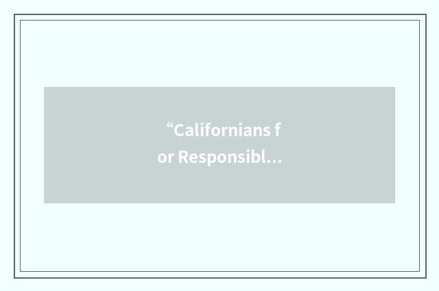 “Californians for Responsible Gun Laws”缩略