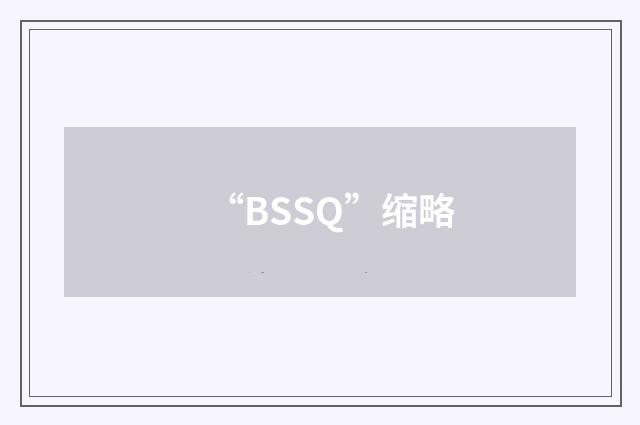 “BSSQ”缩略