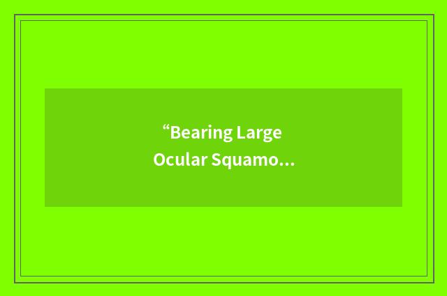 “Bearing Large Ocular Squamous Cell Carcinomas”缩略