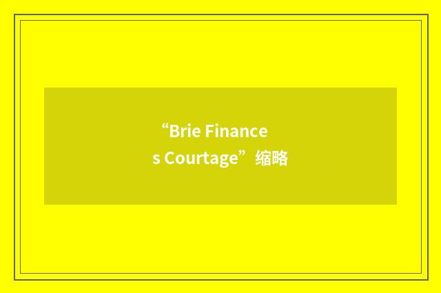 “Brie Finances Courtage”缩略