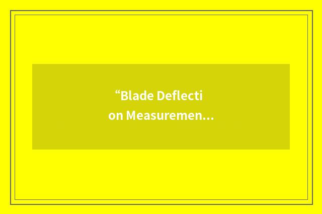“Blade Deflection Measurement System”缩略