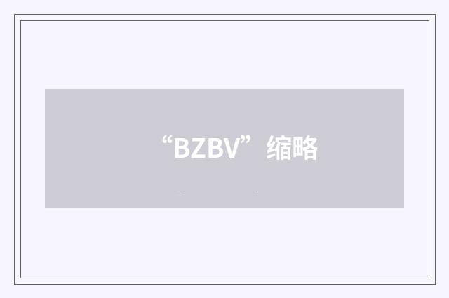 “BZBV”缩略