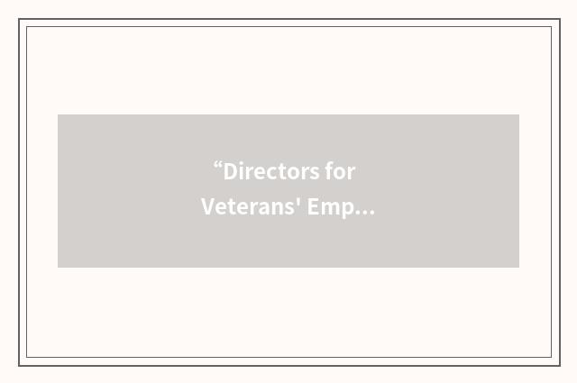 “Directors for Veterans' Employment and Training”缩略