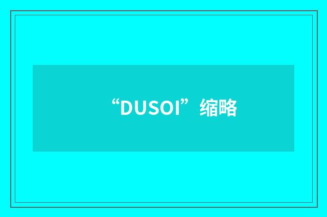 “DUSOI”缩略