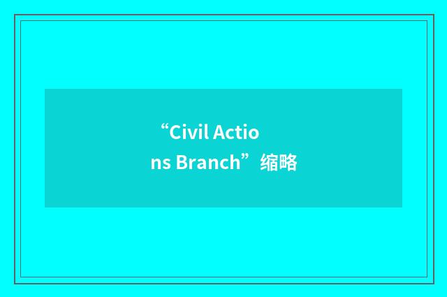 “Civil Actions Branch”缩略