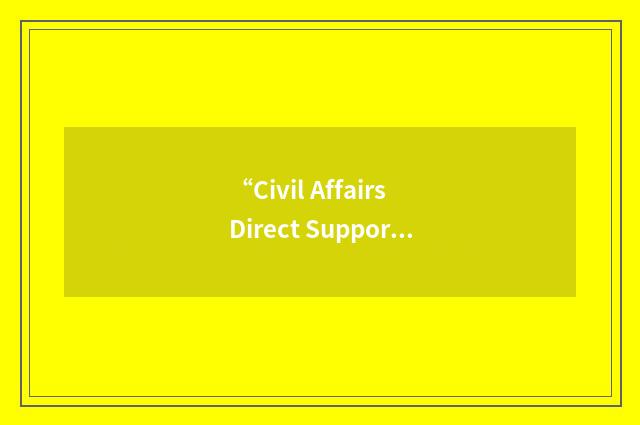 “Civil Affairs Direct Support Team”缩略
