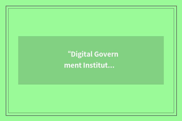 “Digital Government Institute”缩略