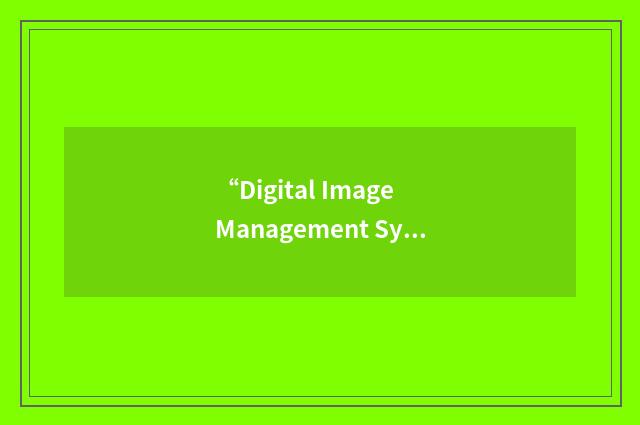 “Digital Image Management System”缩略