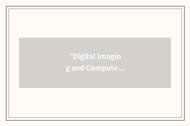 “Digital Imaging and Computer Art”缩略
