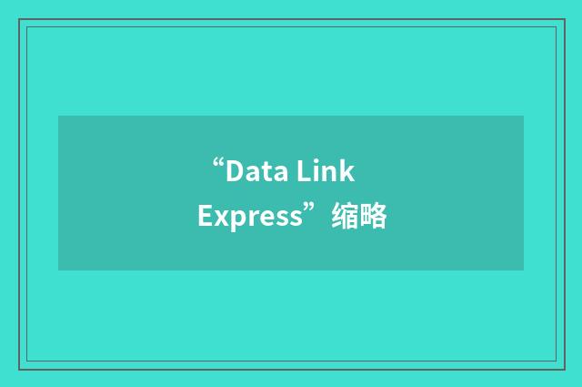 “Data Link Express”缩略