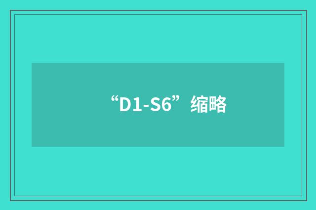 “D1-S6”缩略