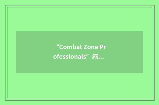 “Combat Zone Professionals”缩略