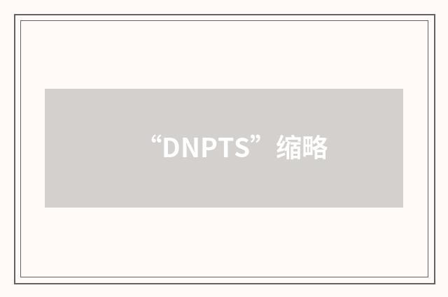 “DNPTS”缩略