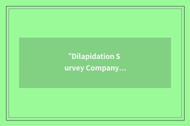 “Dilapidation Survey Company of Ireland Ltd.”缩略