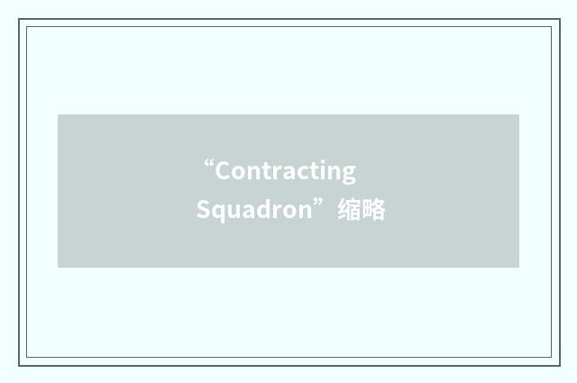 “Contracting Squadron”缩略