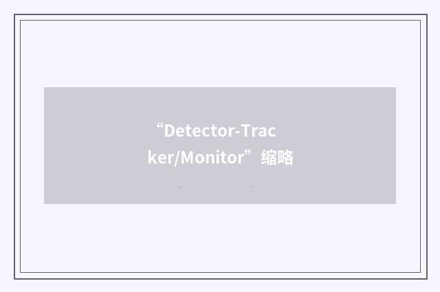 “Detector-Tracker/Monitor”缩略