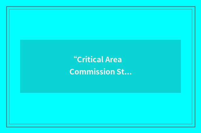 “Critical Area Commission Staff”缩略