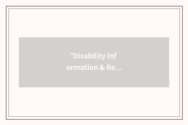 “Disability Information & Resource Centre South Australia”缩略