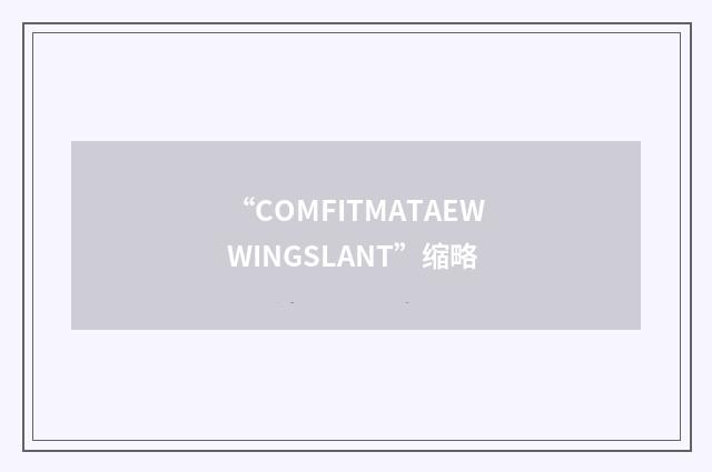 “COMFITMATAEWWINGSLANT”缩略