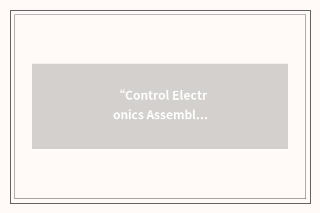 “Control Electronics Assembly”缩略