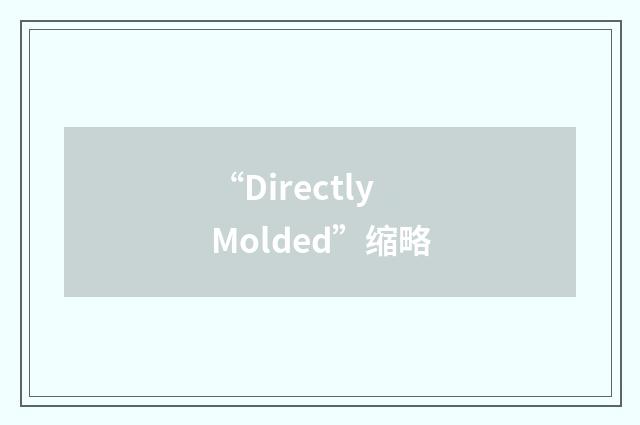 “Directly Molded”缩略