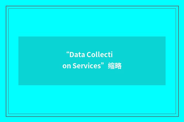 “Data Collection Services”缩略