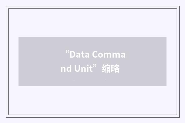 “Data Command Unit”缩略