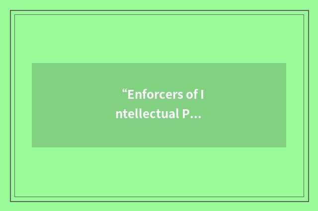 “Enforcers of Intellectual Property Rights”缩略