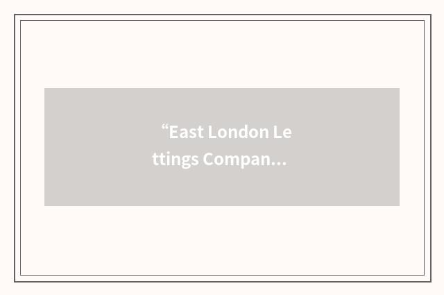 “East London Lettings Company”缩略