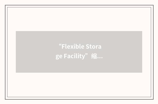“Flexible Storage Facility”缩略