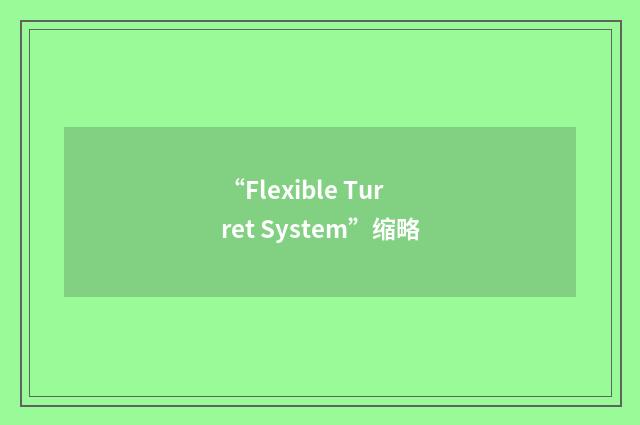 “Flexible Turret System”缩略