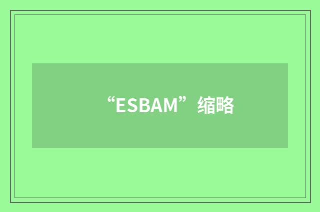 “ESBAM”缩略