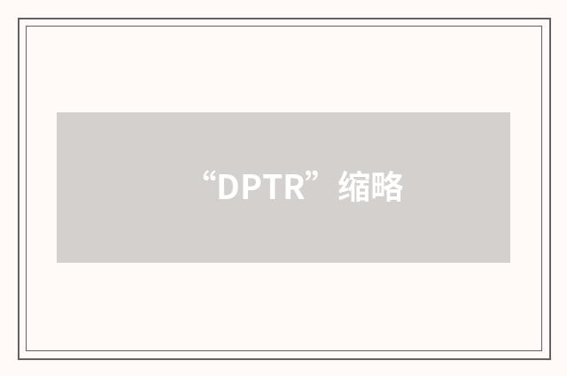 “DPTR”缩略
