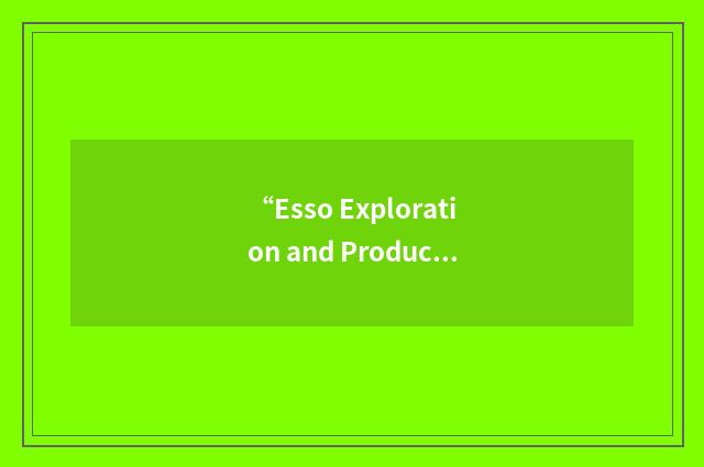 “Esso Exploration and Production Chad Inc”缩略