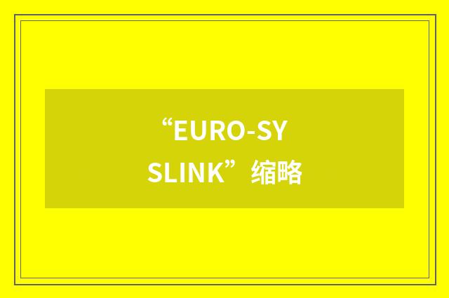 “EURO-SYSLINK”缩略