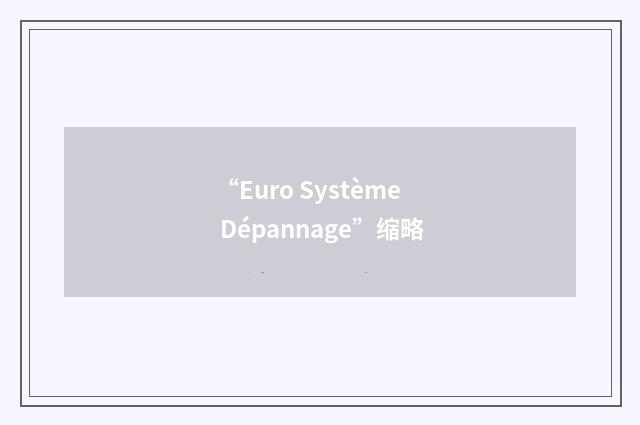 “Euro Système Dépannage”缩略