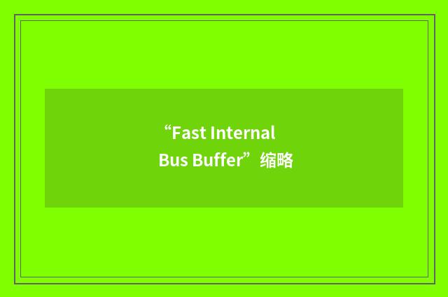 “Fast Internal Bus Buffer”缩略