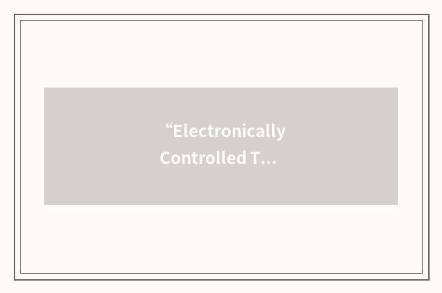“Electronically Controlled Telephone Exchange”缩略