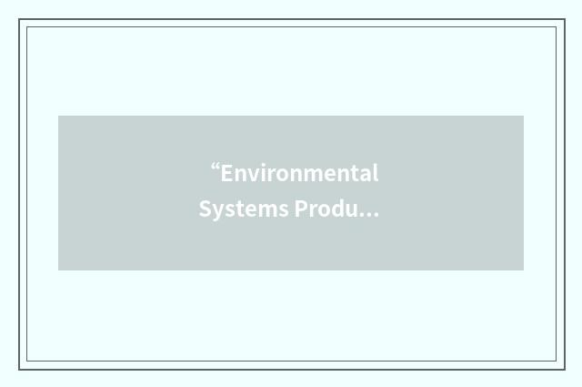 “Environmental Systems Products Holdings”缩略