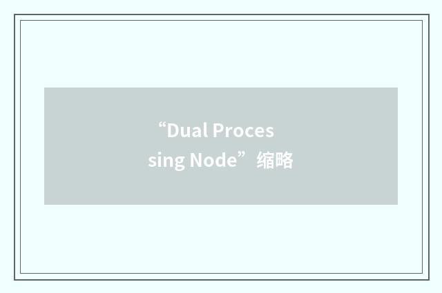 “Dual Processing Node”缩略