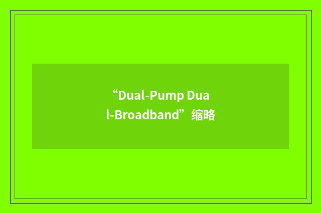 “Dual-Pump Dual-Broadband”缩略