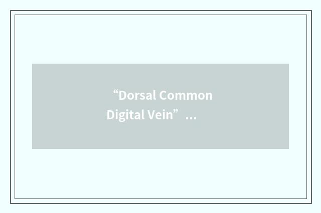 “Dorsal Common Digital Vein”缩略