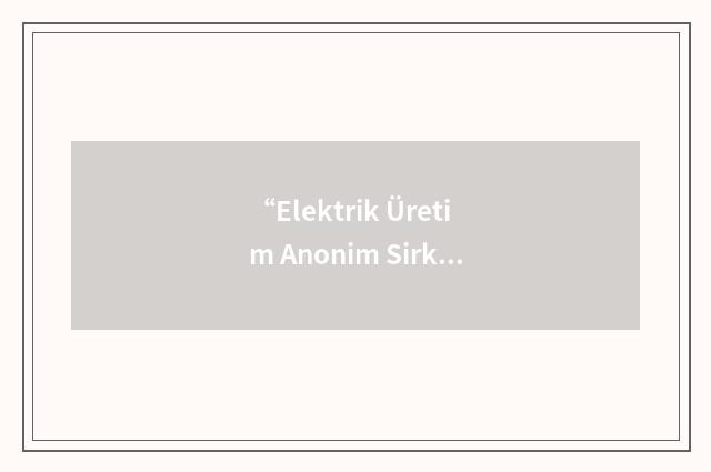 “Elektrik Üretim Anonim Sirketi”缩略