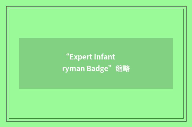 “Expert Infantryman Badge”缩略