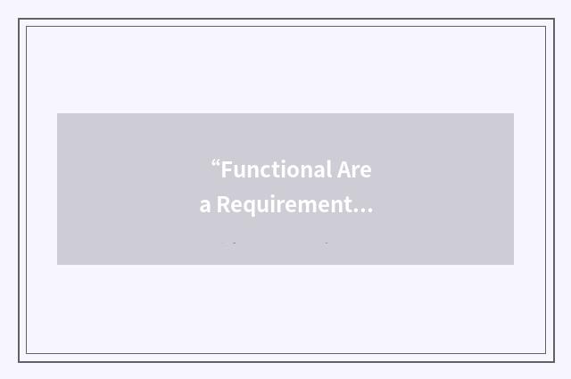 “Functional Area Requirements Specification”缩略