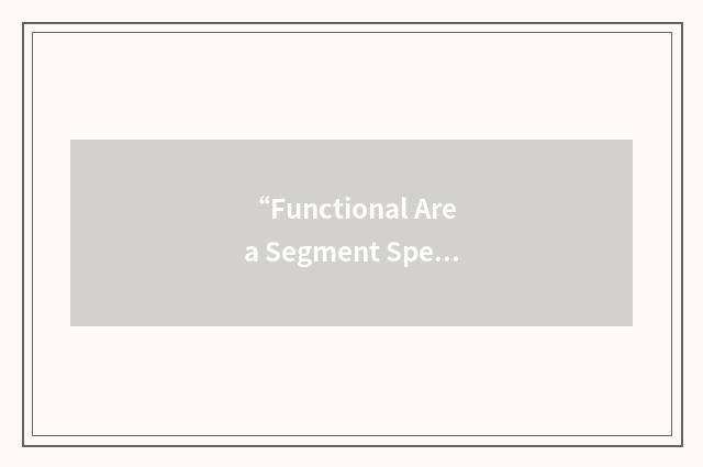 “Functional Area Segment Specification”缩略