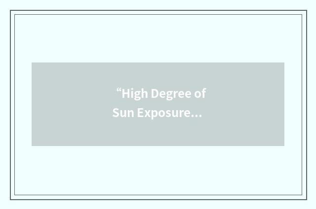 “High Degree of Sun Exposure”缩略